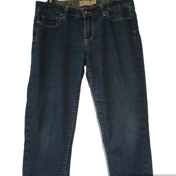 Paige Skyline Jeans  size 29  Skinny Ankle  Stretch  Med. Wash  Light Wear  GUC - Picture 1 of 13